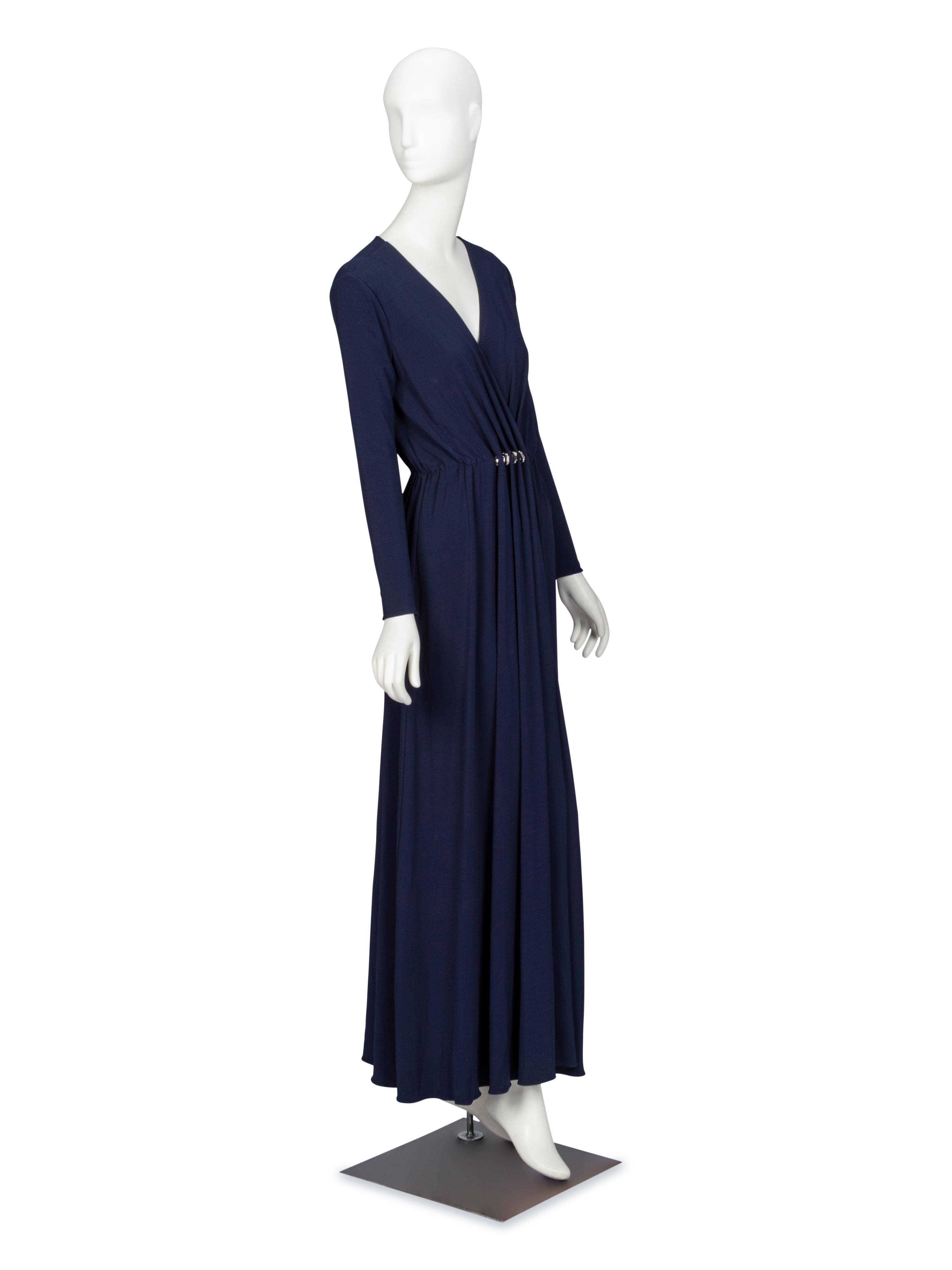 Lanvin, Navy Knit Evening Gown