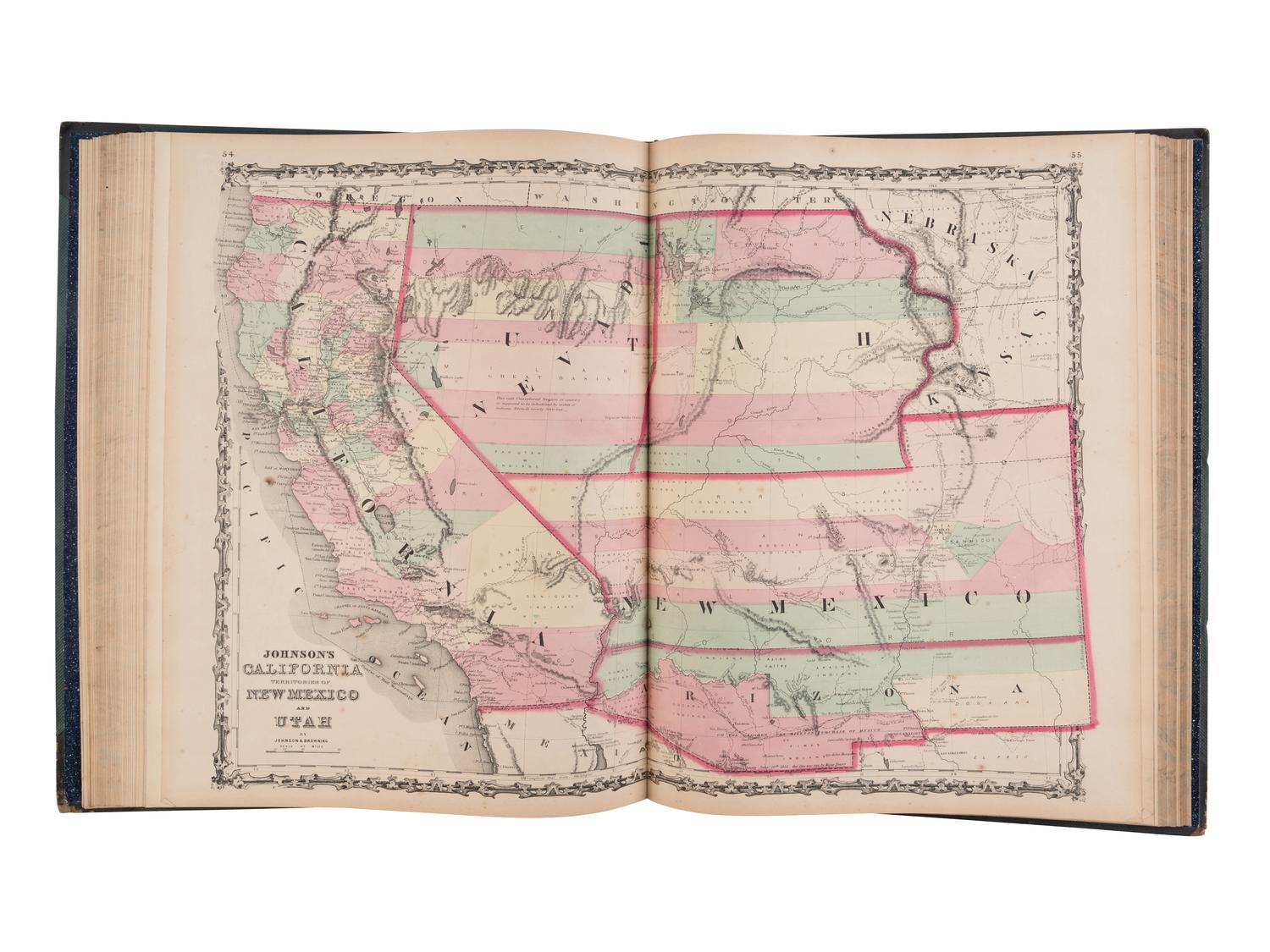 [MAPS & VIEWS]. COLTON, J.H. and A.J. JOHNSON. Johnson's New Illustrated Family Atlas, with Descriptions, Geographical, Statistical, and Historical . New York: Johnson and Browning, 1861.