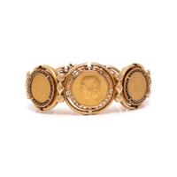 YELLOW GOLD COIN BRACELET