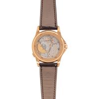 PATEK PHILIPPE, REF. 5131R 18K ROSE GOLD WORLD TIME WATCH WITH CLOISONNÉ ENAMEL DIAL, BOX & PAPERS
