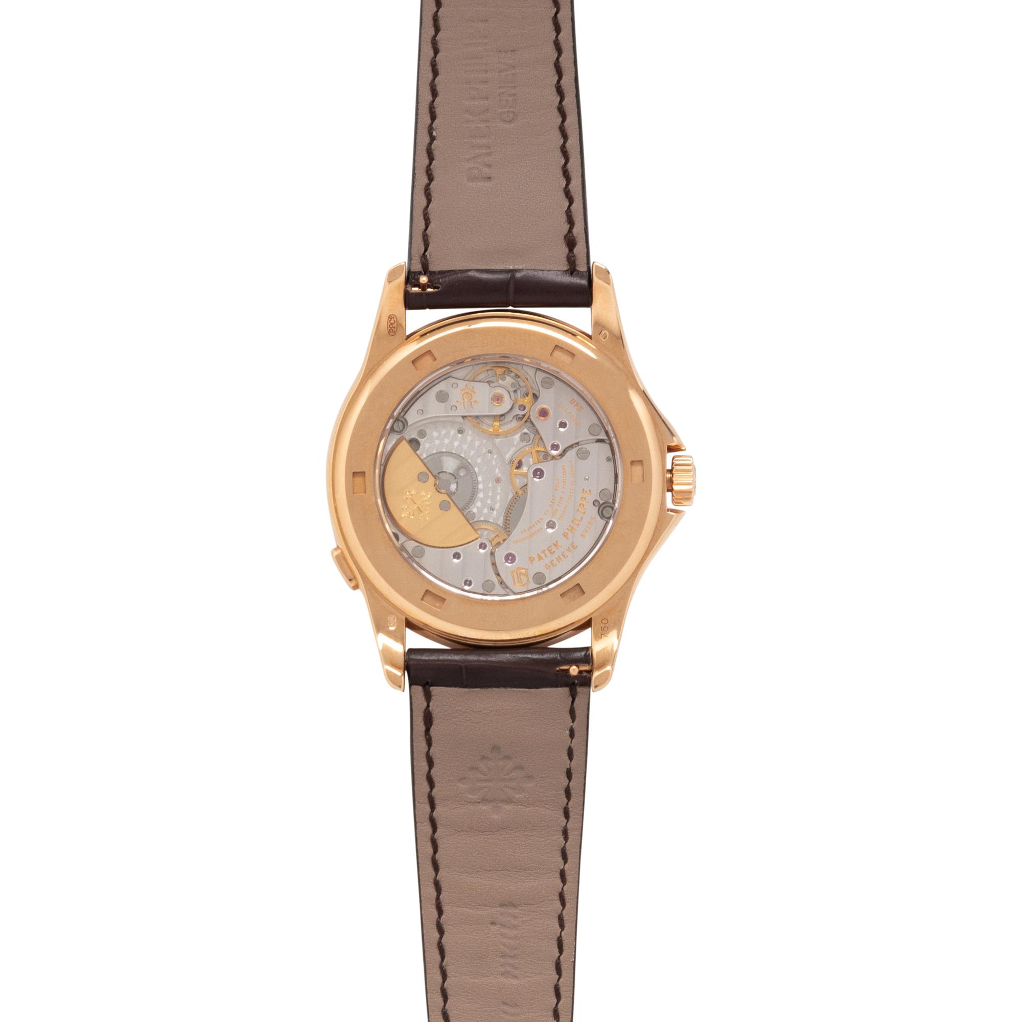 PATEK PHILIPPE, REF. 5131R 18K ROSE GOLD WORLD TIME WATCH WITH CLOISONNÉ ENAMEL DIAL, BOX & PAPERS