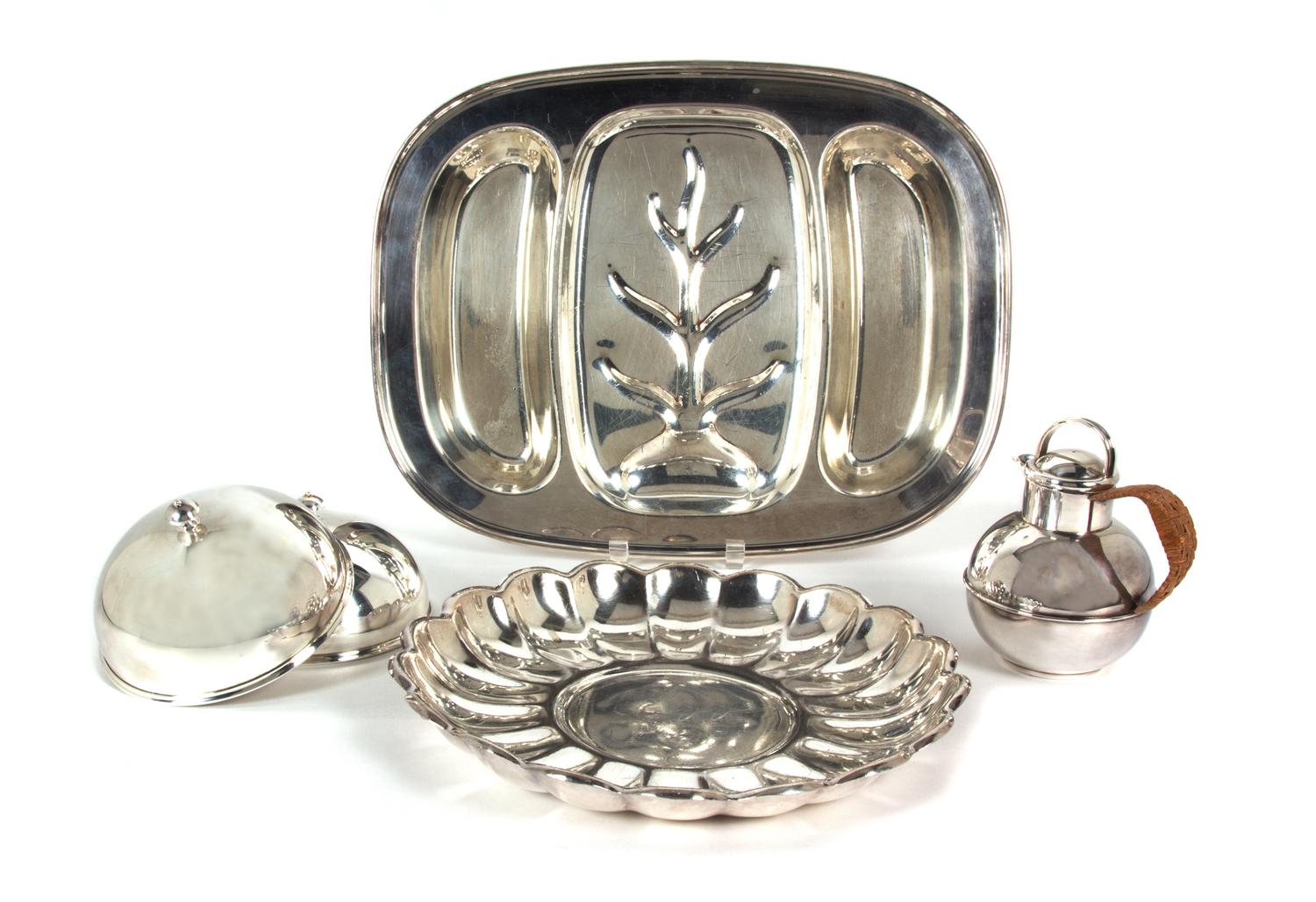 A Collection of Five Silver Plated Items