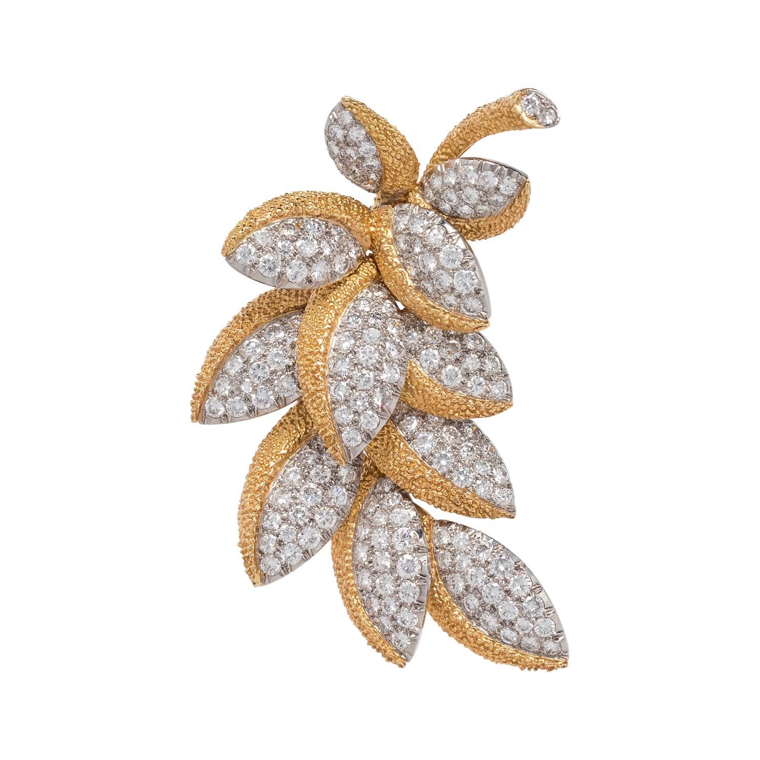 VAN CLEEF & ARPELS, DIAMOND PENDANT/BROOCH
