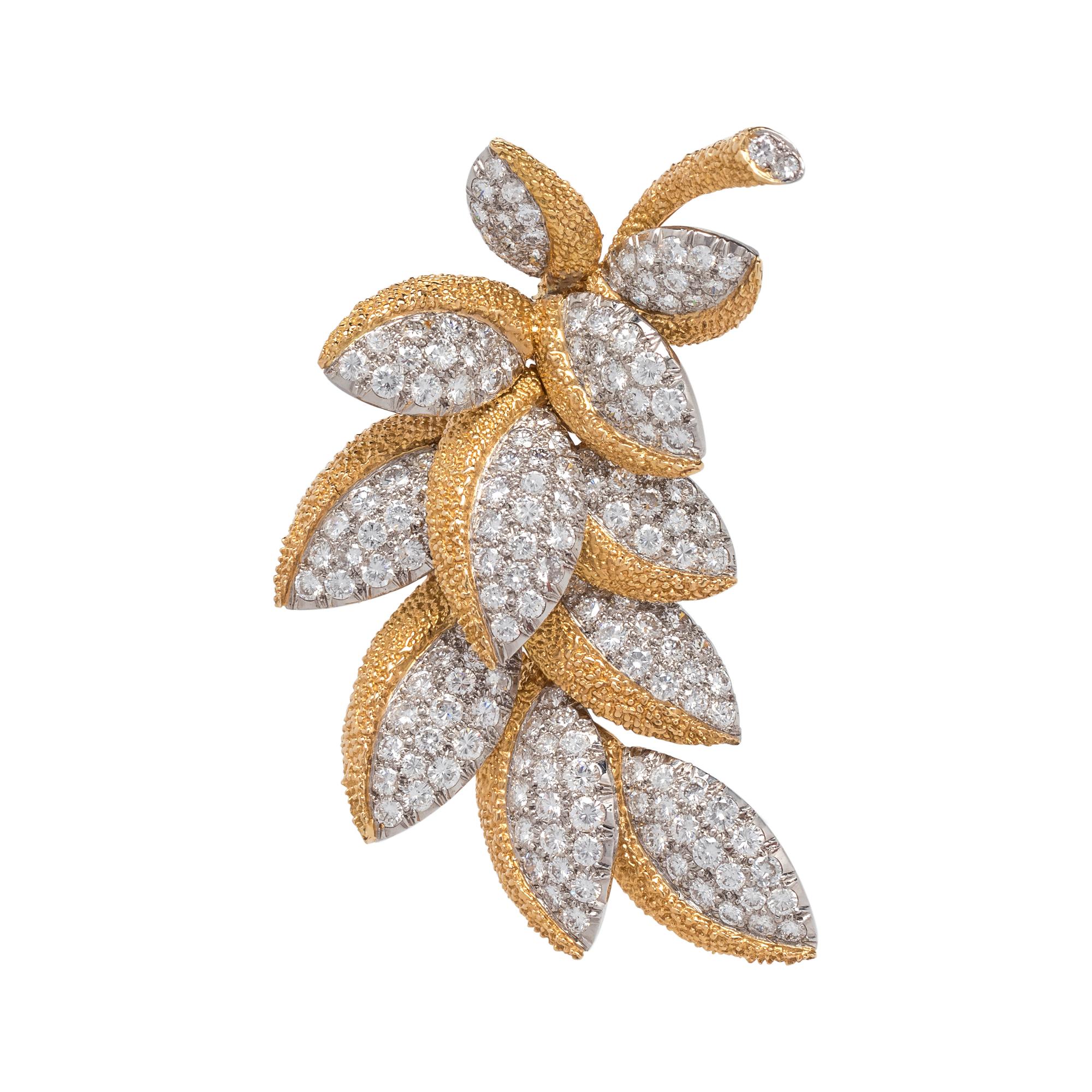 VAN CLEEF & ARPELS, DIAMOND PENDANT/BROOCH