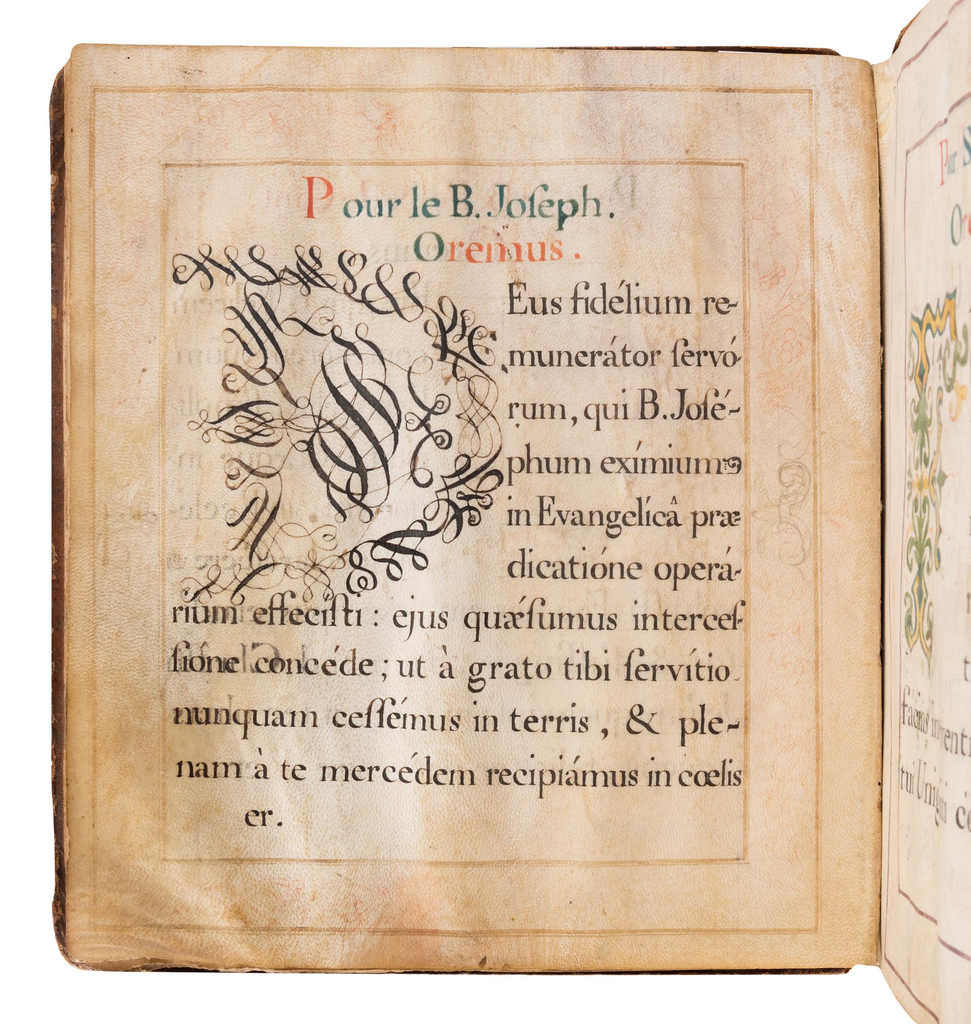 [BOOK OF HOURS]. A Decorated Prayer Book. (France: Second half of the 17th century or later).