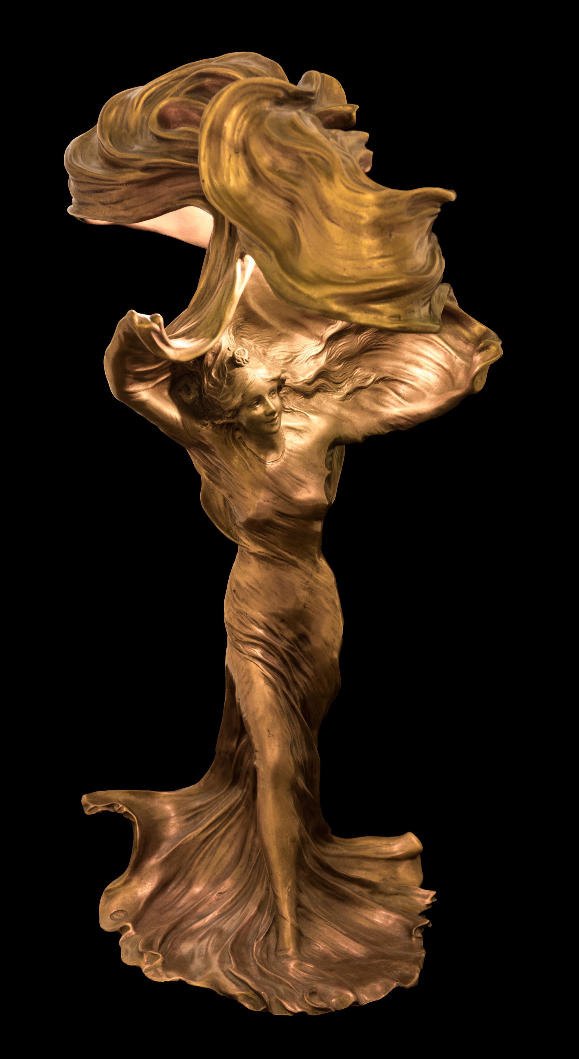 Loie Fuller Table Lamp Siot Decauville Foundry, France