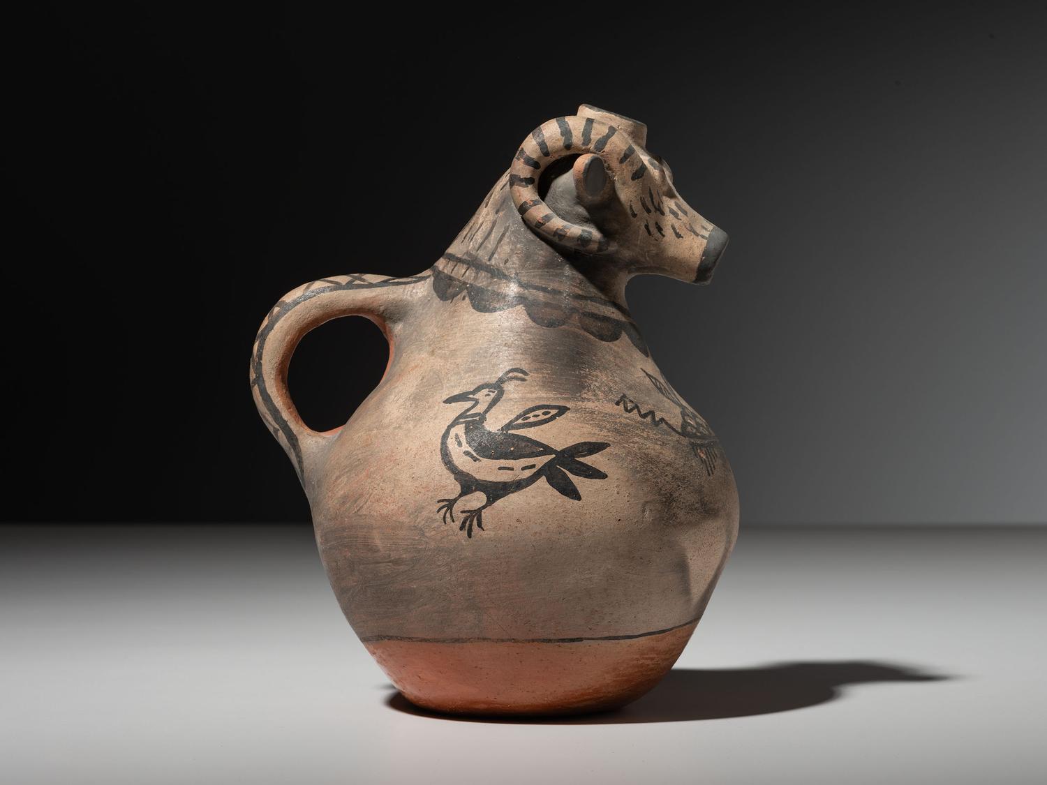 Cochiti Pottery Pitcher, Ram