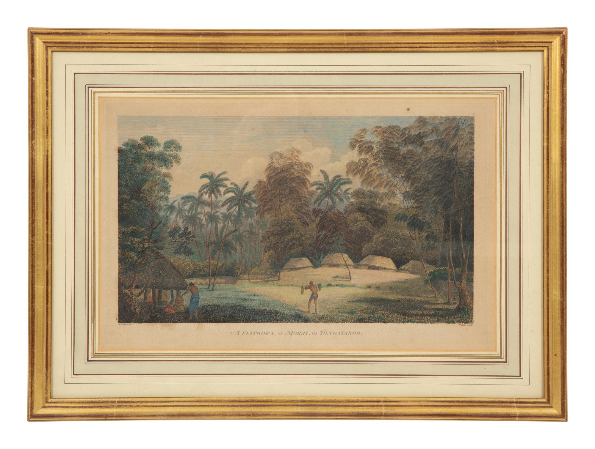 A Fiatooka, or Moral in Tongataboo; The Natchez, a Ceremony in Honor of the King's Son, in Toongataboo; and A View of Aanamooka (three works)