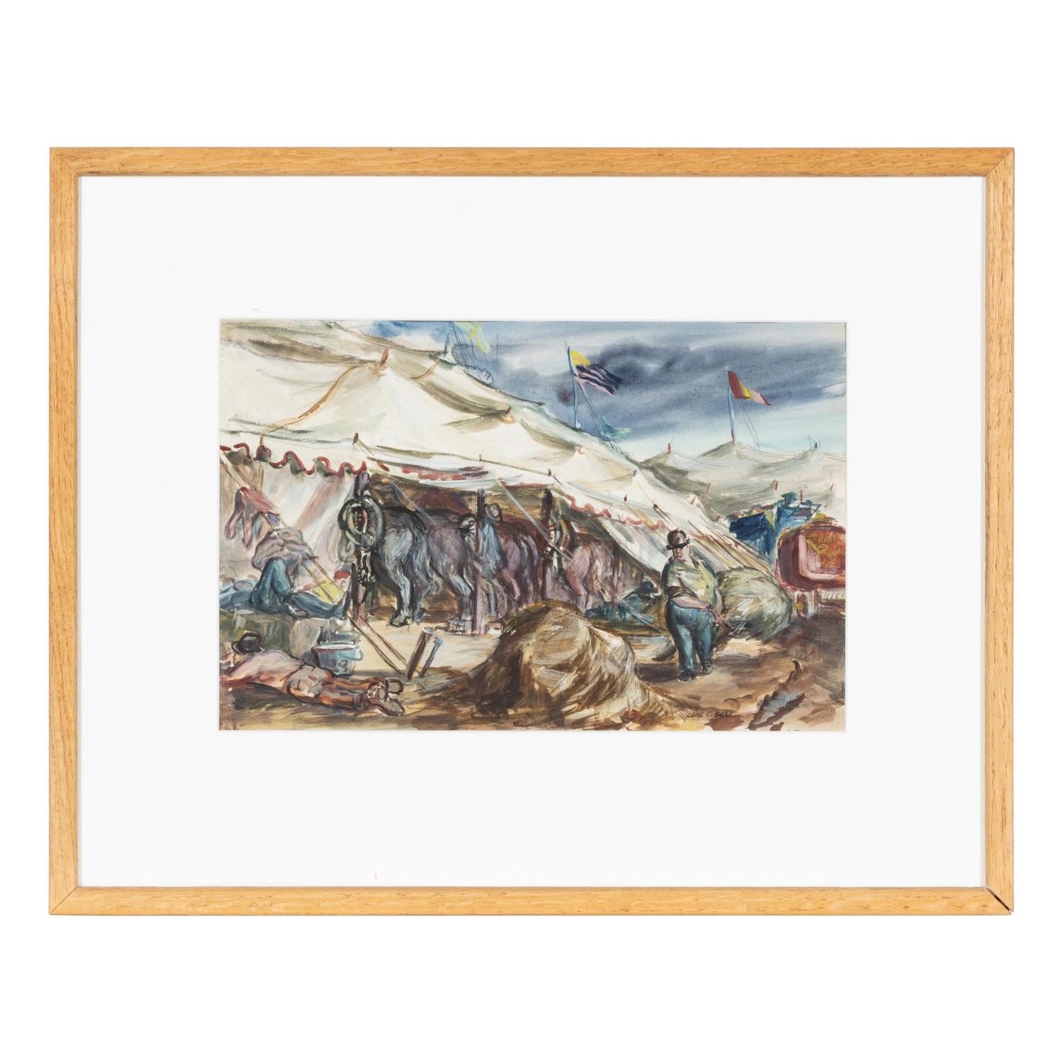Cecil Crosley Bell (American, 1906–1970) — Under the Circus Tent (Clean Up), c. 1951