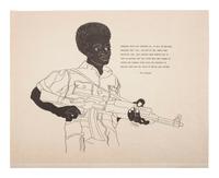 [BLACK PANTHER PARTY]. DOUGLAS, Emory (b. 1943), artist. " Wherever death may surprise us, it will be welcome. . . Che Guevara. " [San Francisco, CA: Black Panther Party, ca 1968].