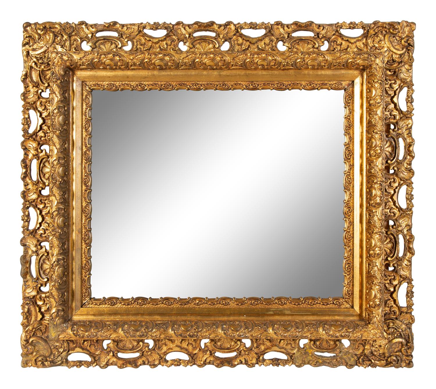 A Classical Style Carved and Gilt Painted Mirror — 20th Century