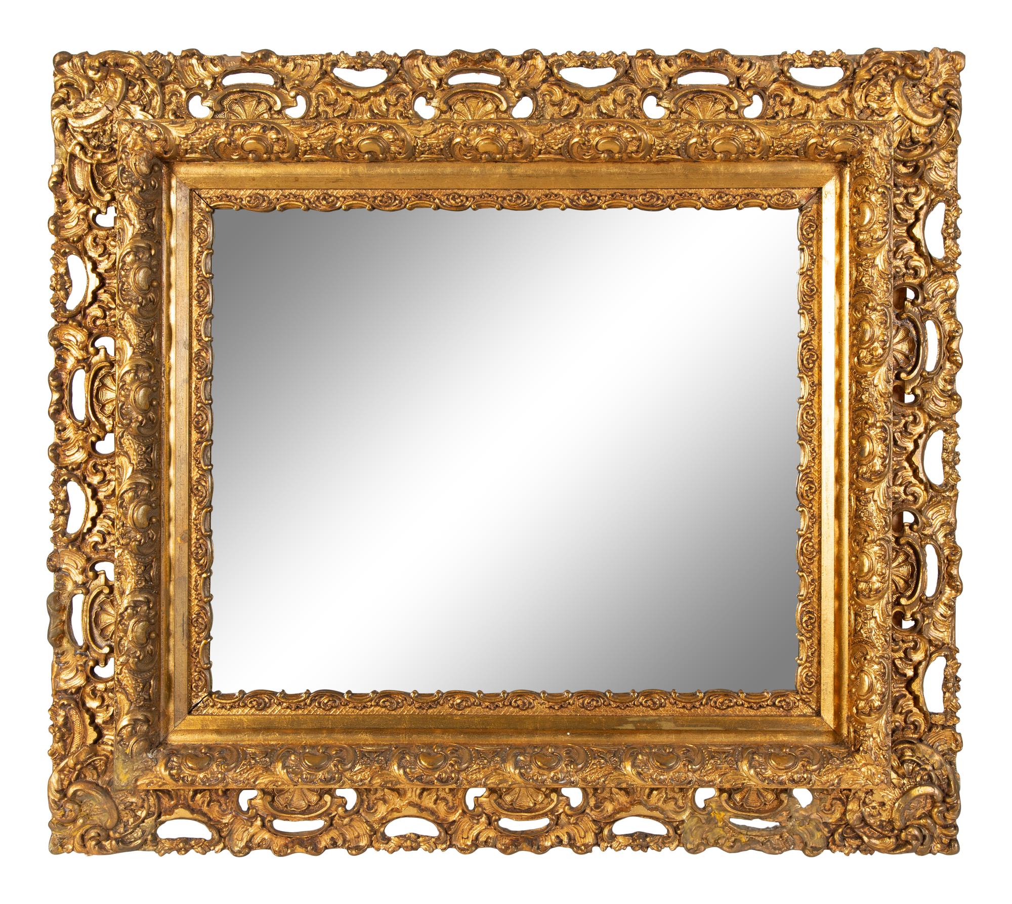 A Classical Style Carved and Gilt Painted Mirror — 20th Century