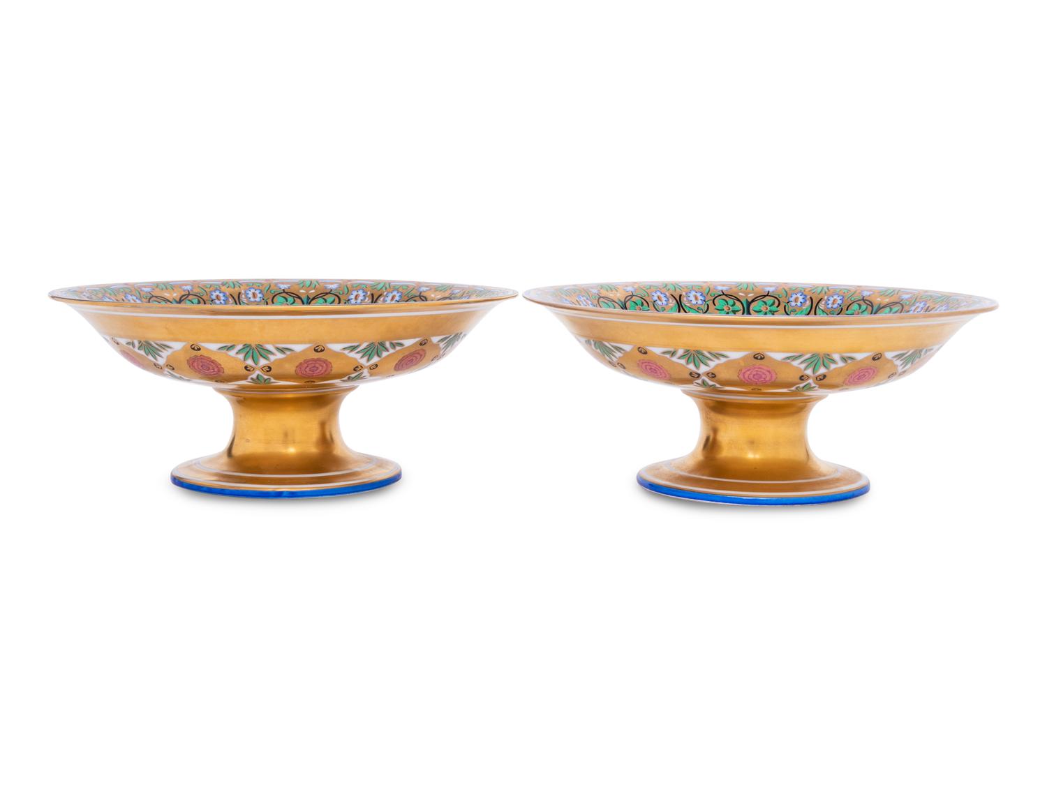 A Pair of Russian Porcelain Tazze