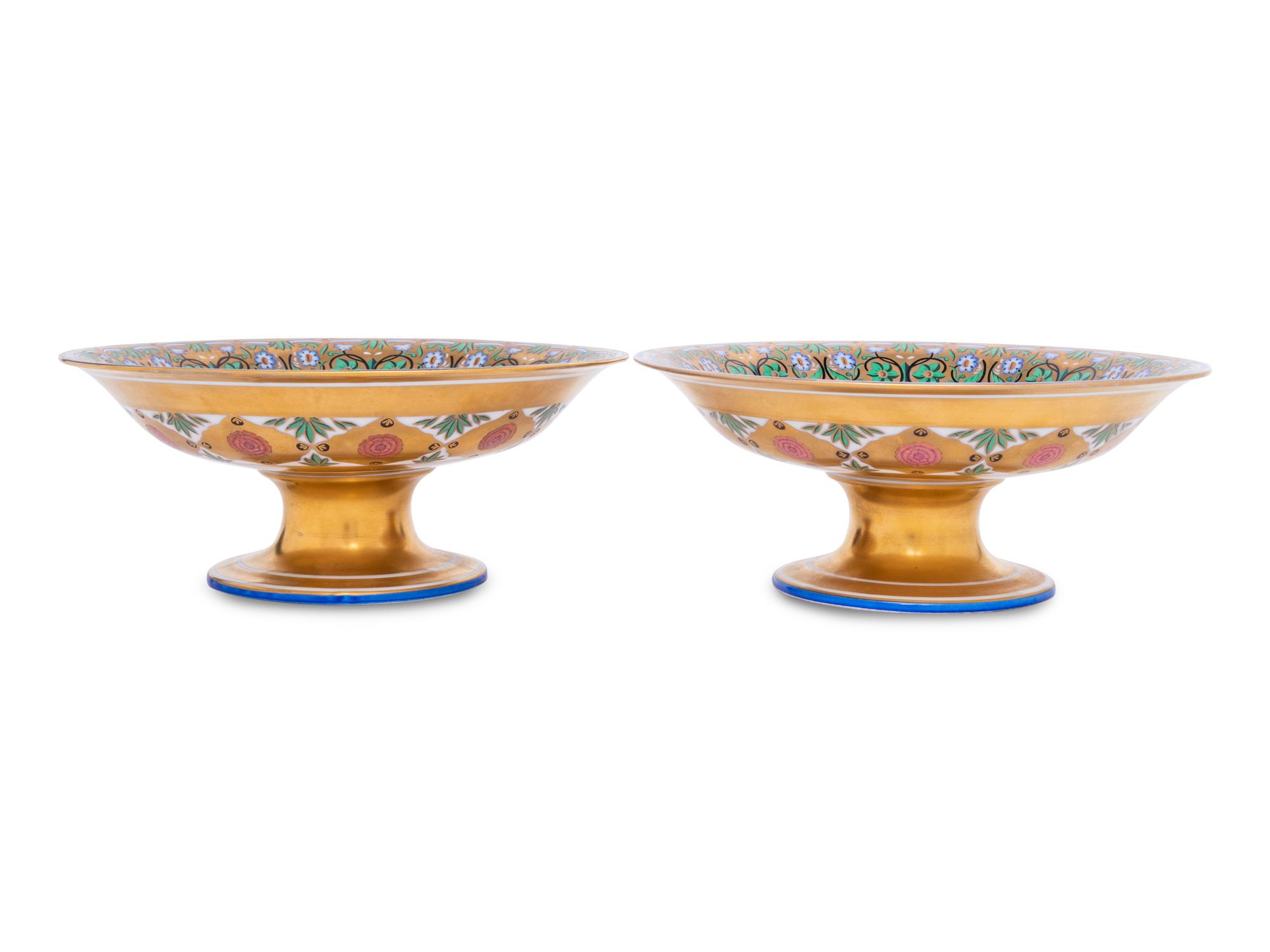 A Pair of Russian Porcelain Tazze