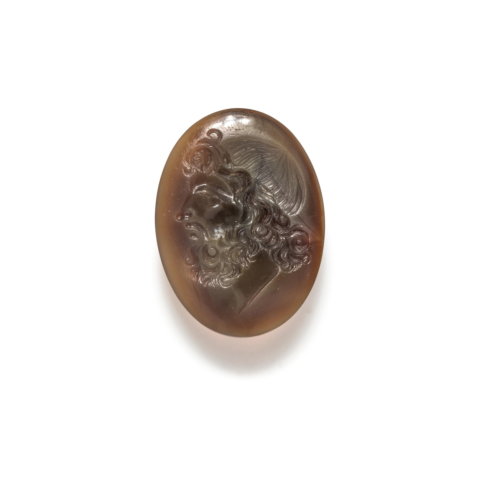 A Hellenistic Agate Ring Stone with the God Zeus or Poseidon