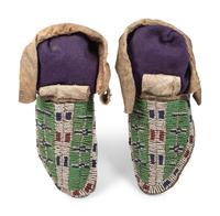 Sioux Beaded Hide Moccasins