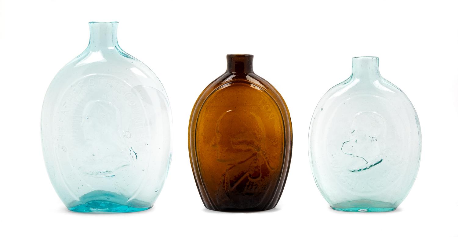 Three American Blown Glass Bottles