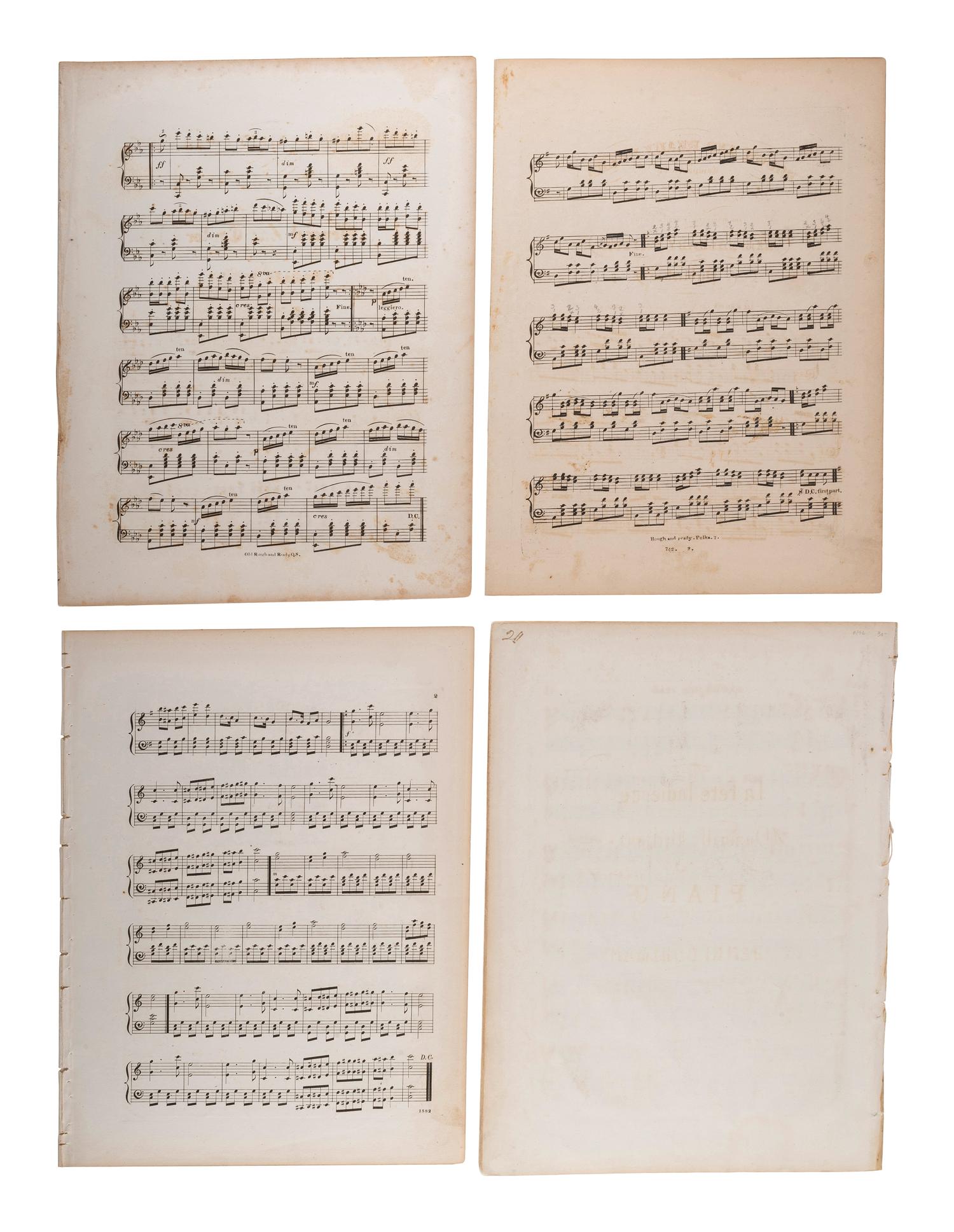 [TAYLOR, Zachary (1784-1850)]. A group of sheet music commemorating his victories both military and political.