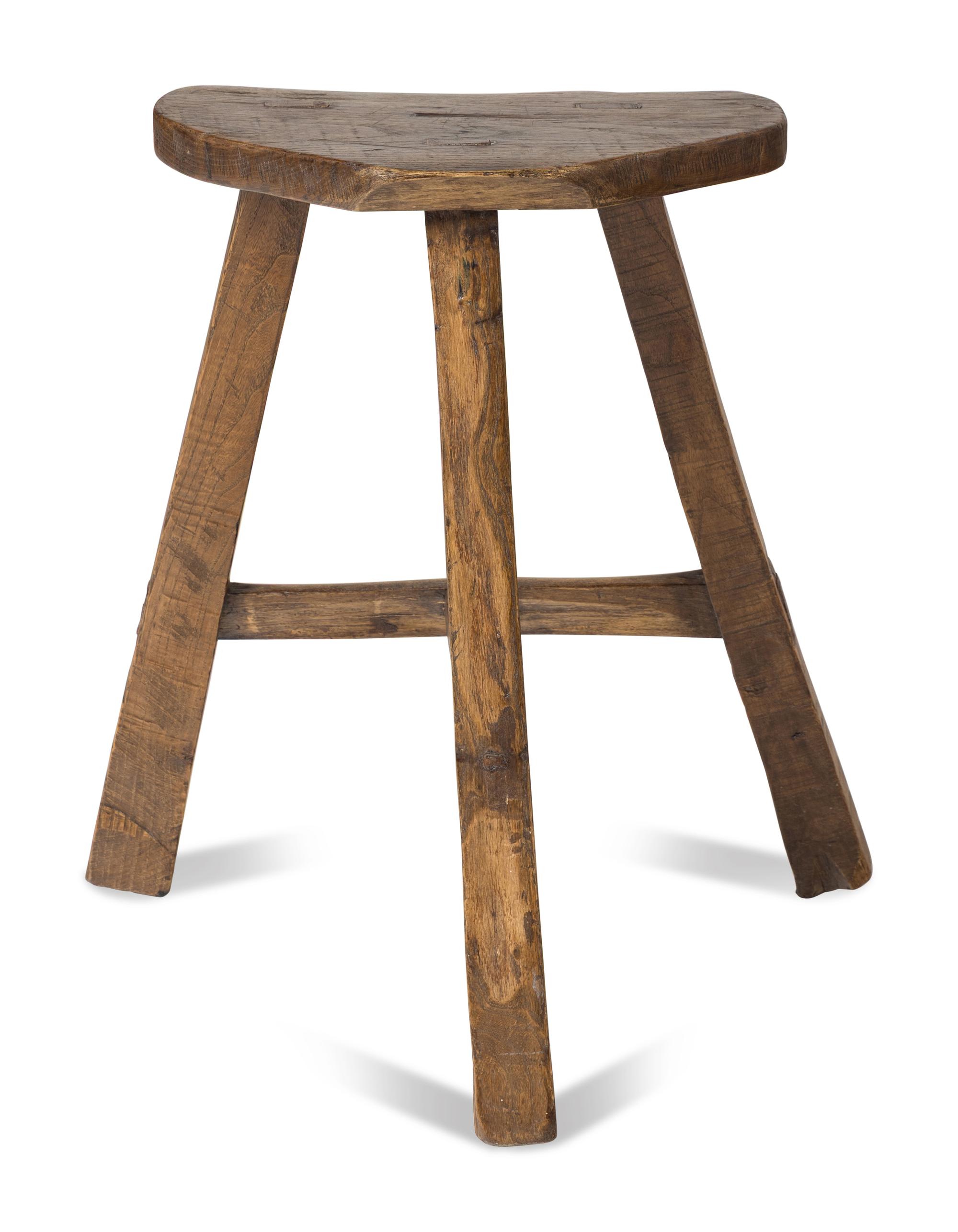An English Elm or Oak Joint Stool