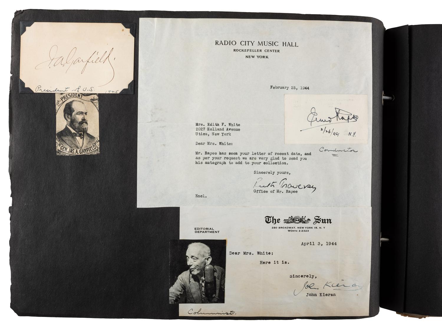 [AUTOGRAPHS]. Autograph album containing over 200 signatures from a diverse array of 19th-20th century figures.