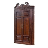 A George III Style Oak Hanging Corner Cupboard