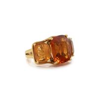 CITRINE AND YELLOW GOLD RING