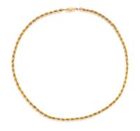 A 14 Karat Yellow Gold Rope Chain Necklace,