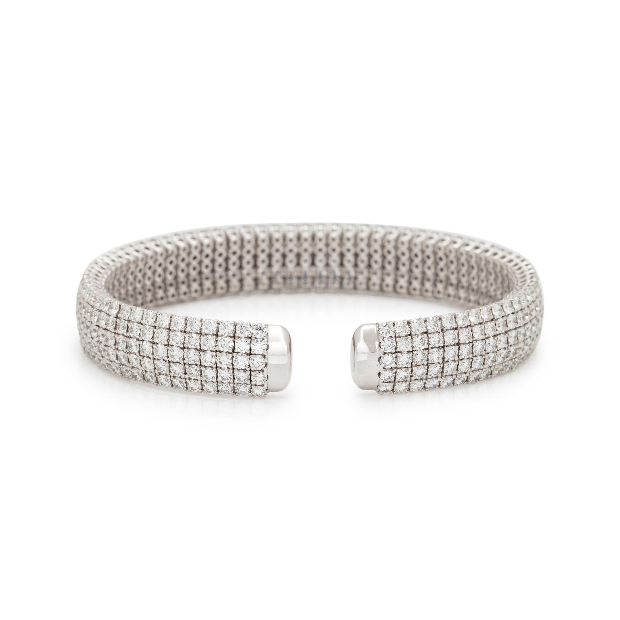 WHITE GOLD AND DIAMOND CUFF BRACELET
