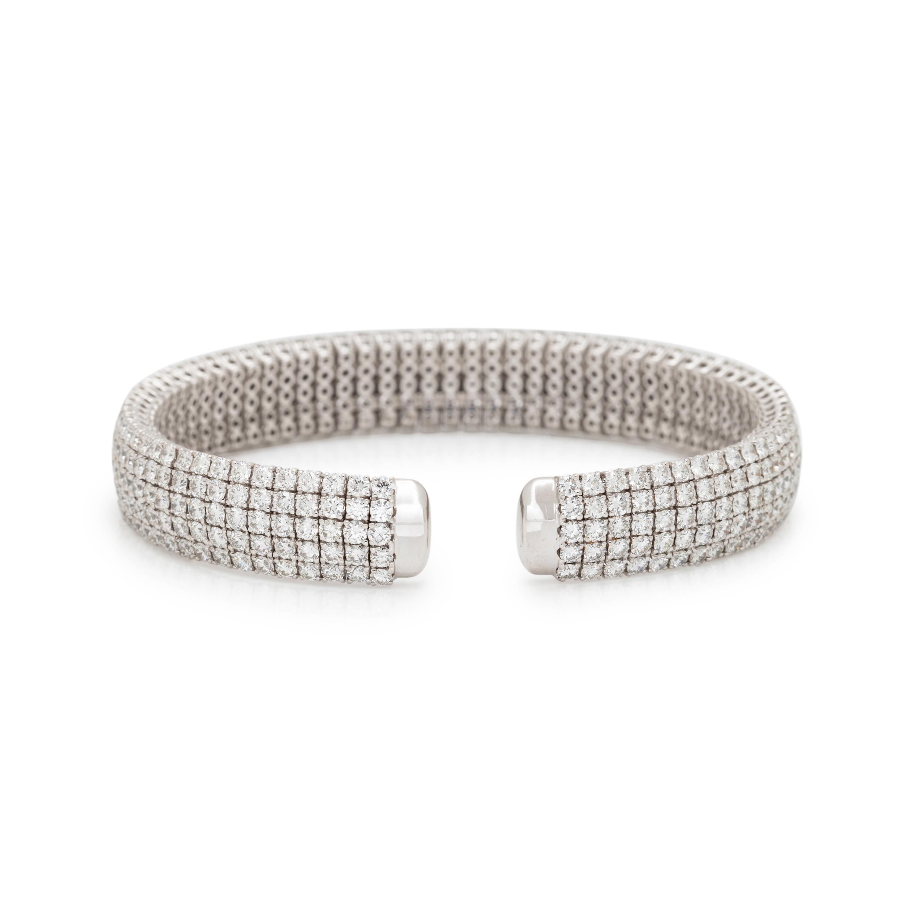 WHITE GOLD AND DIAMOND CUFF BRACELET