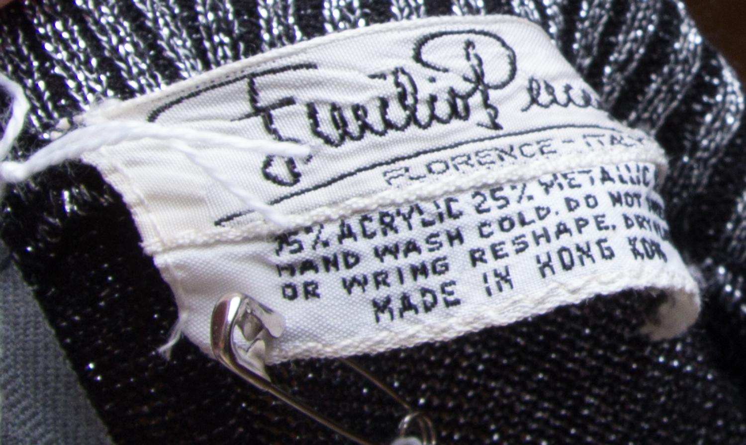 An Emilio Pucci Silver Metallic Dress,