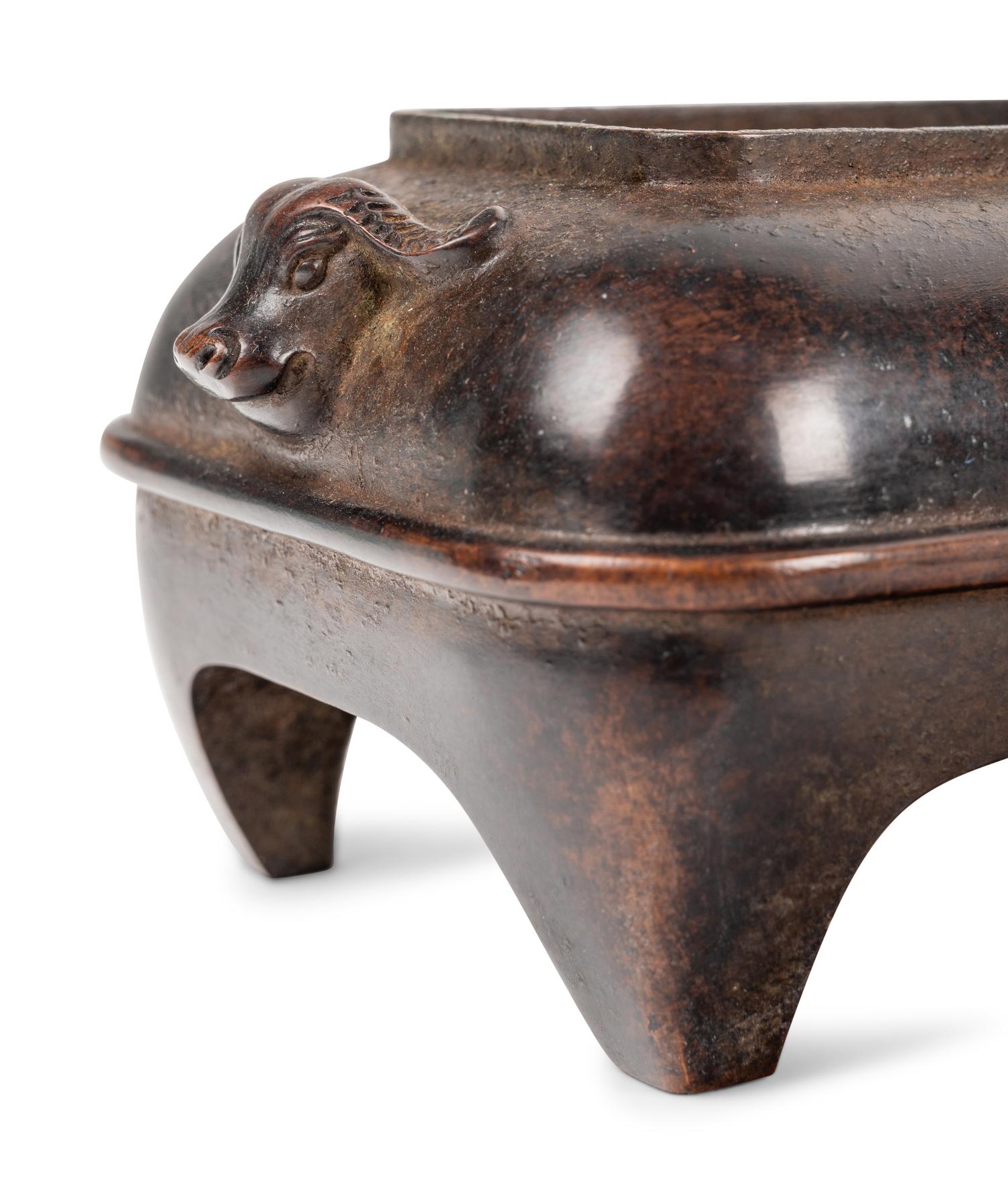 Four Chinese Bronze Incense Burners