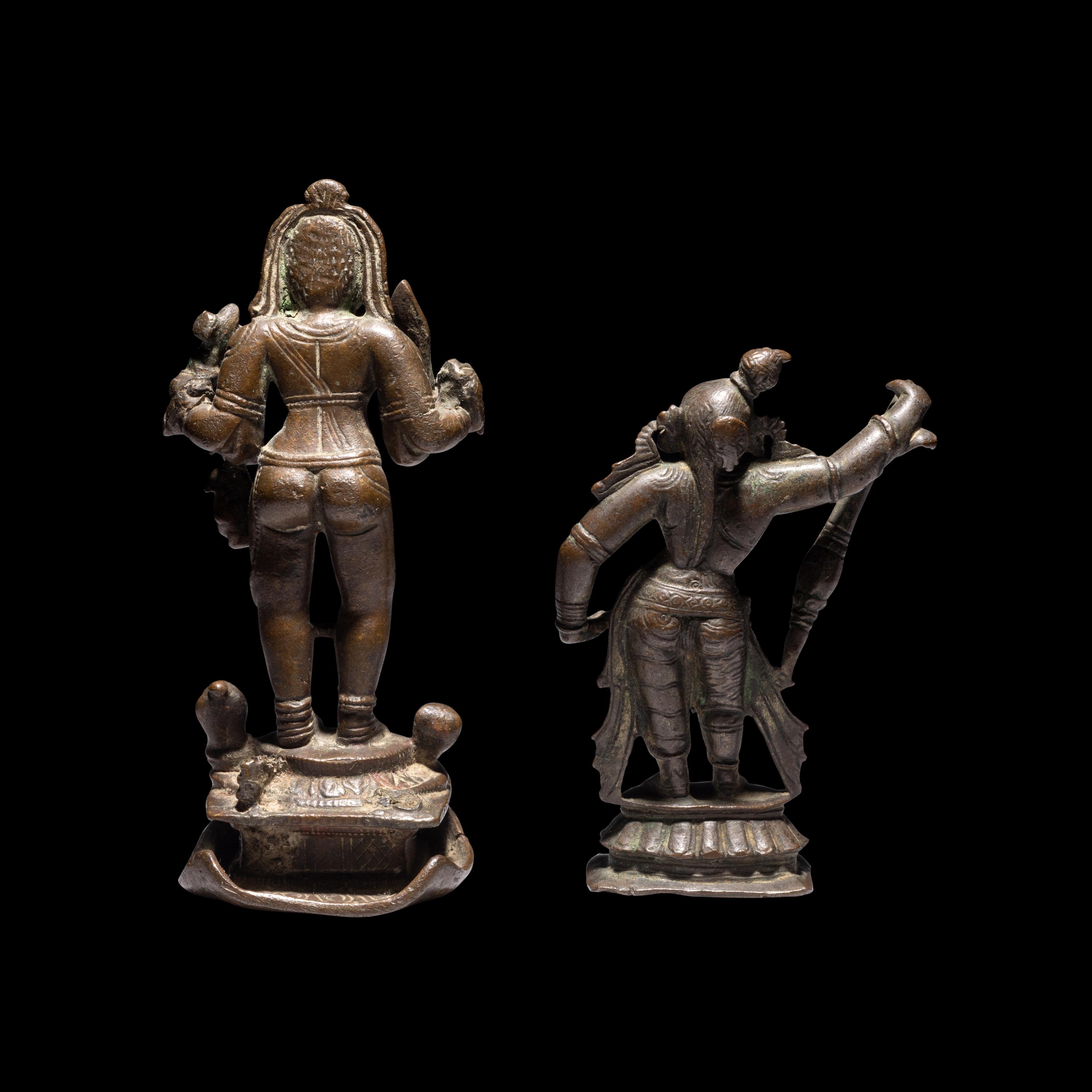 Two Indian Bronze Figures of Female Deities
