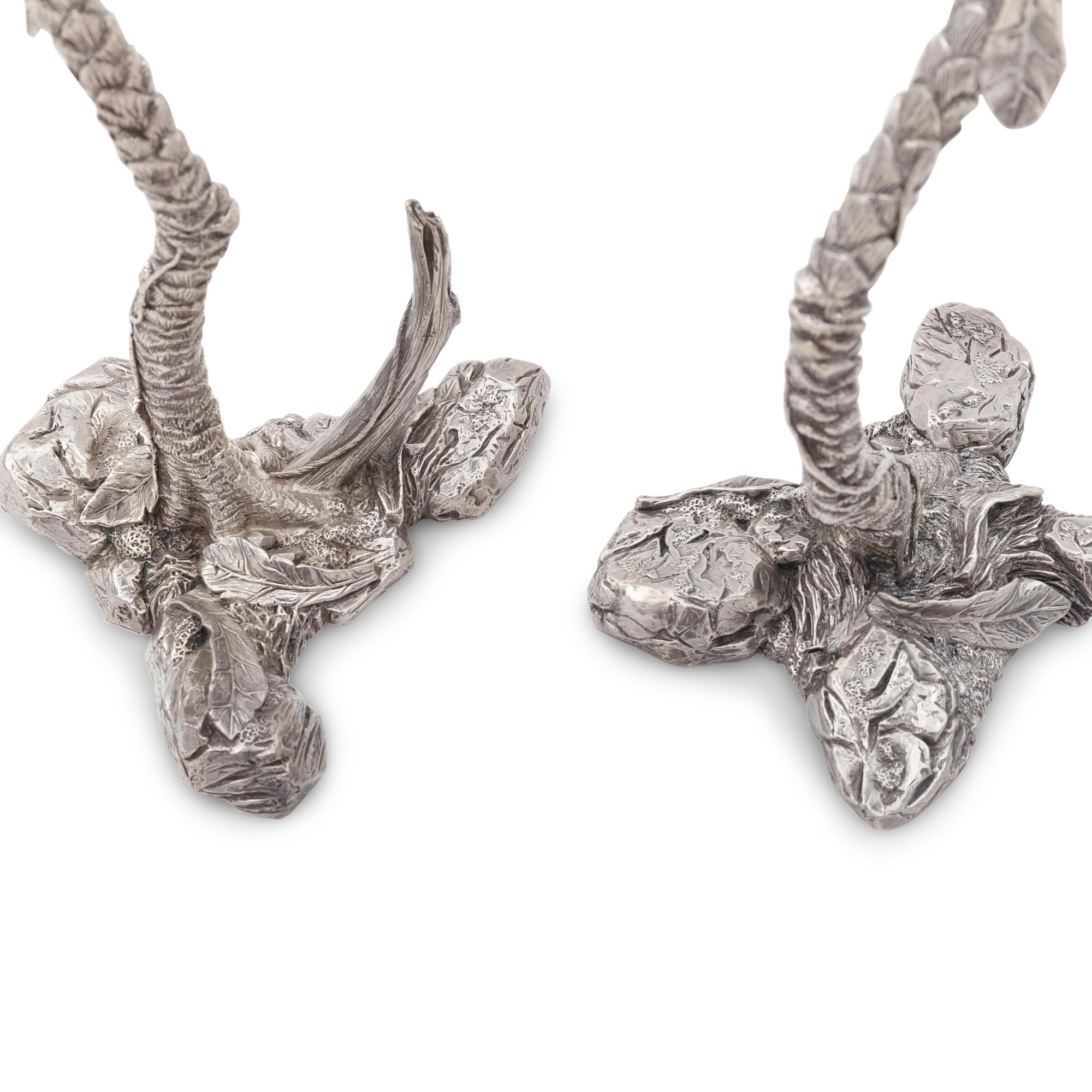 Patrick Mavros (London and Harare, Zimbabwe, Est. 1978) — Two Equatorial Palm Tree Candle Holders, 1996