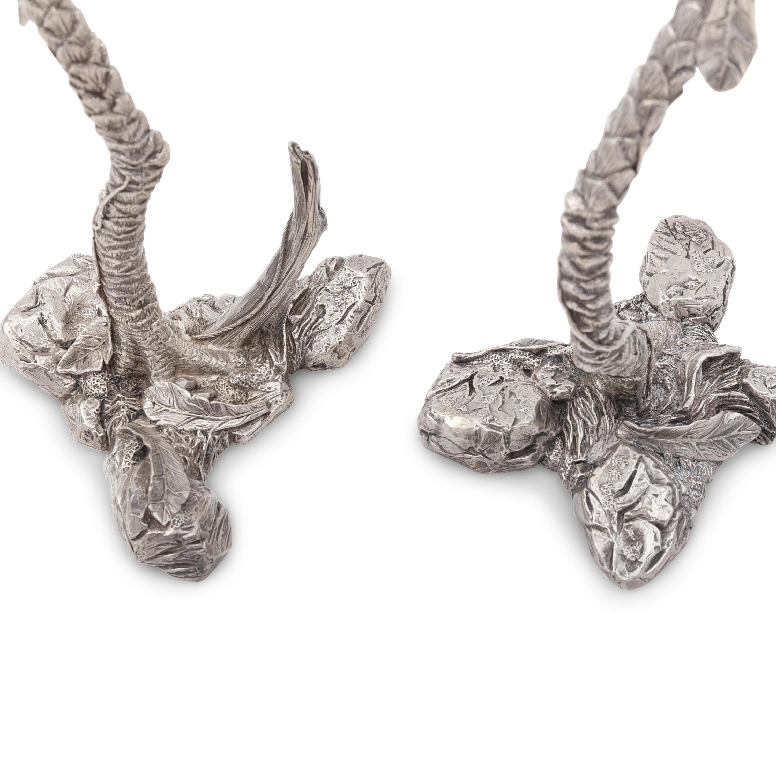 Patrick Mavros (London and Harare, Zimbabwe, Est. 1978) — Two Equatorial Palm Tree Candle Holders, 1996