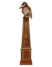 A Louis XVI Style Gilt Bronze Mounted Mahogany Régulateur de Pendule
