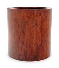 A Large Chinese Hardwood Brush Pot, Bitong