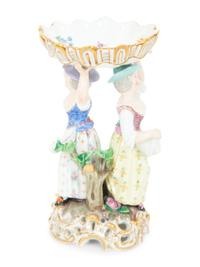 A Meissen Porcelain Figural Salt
