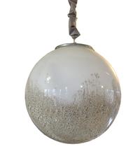 A Mid-Century Glass Pendant Light 13" W x 13" W x 61" H — Argentina, Circa 1950