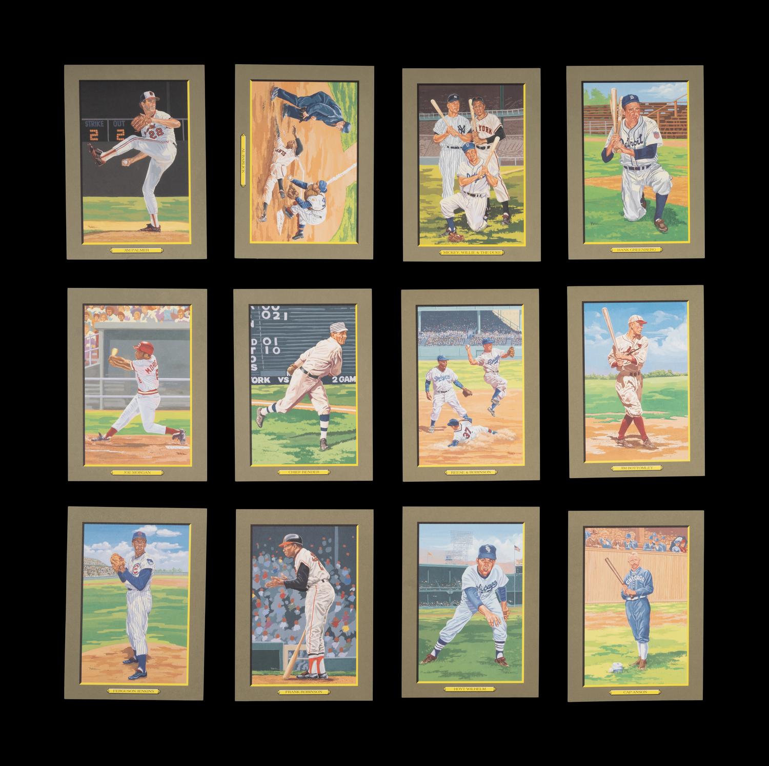 A Complete Run of 1984-97 Series One Through Nine Perez-Steele Baseball Hall of Fame Great Moments Cards
