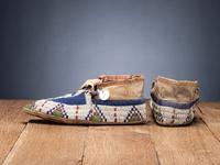Sioux Beaded Hide Moccasins