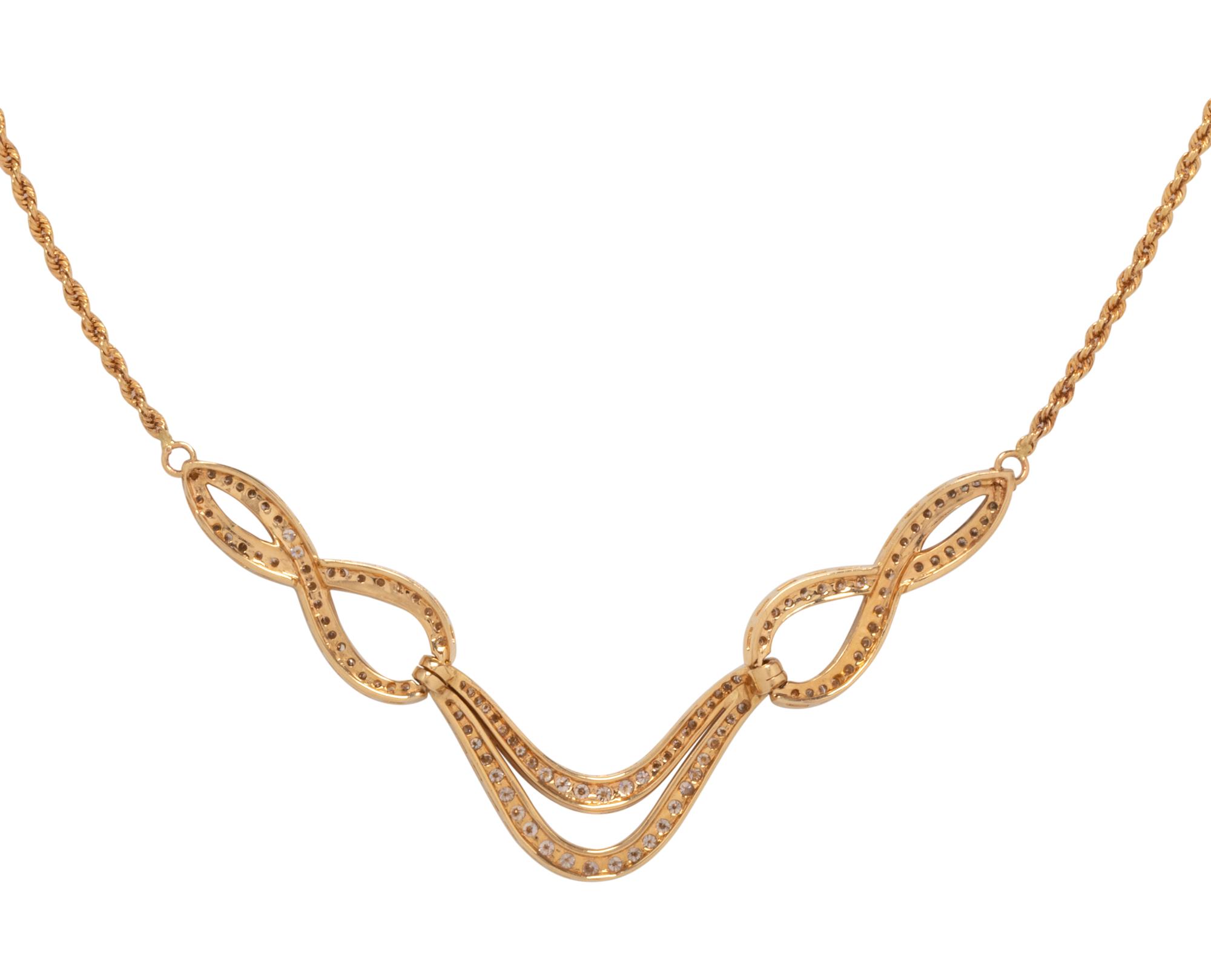 YELLOW GOLD AND DIAMOND NECKLACE
