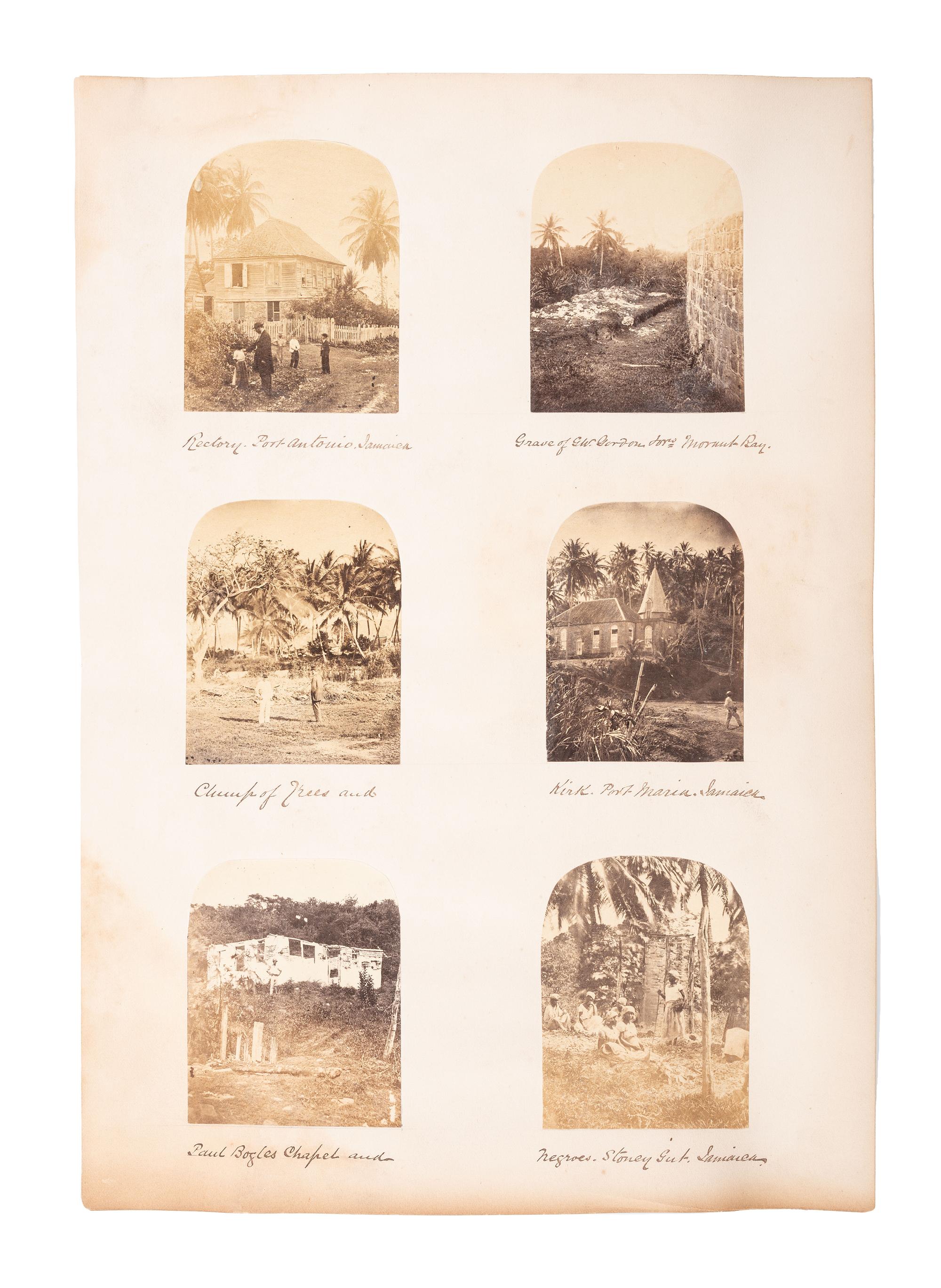[EARLY PHOTOGRAPHY] -- [JAMAICA & UNITED STATES]. A group of 26 albumen photographs, some featuring Black subjects, incl. troops drilling in Kingston.