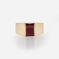 Two Men's 14K Yellow Gold Rings