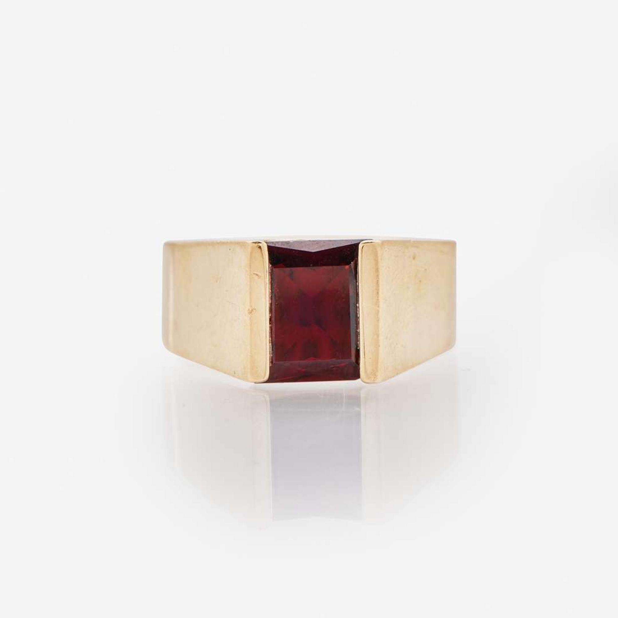 Two Men's 14K Yellow Gold Rings