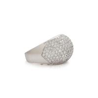 WHITE GOLD AND DIAMOND BOMBÉ RING
