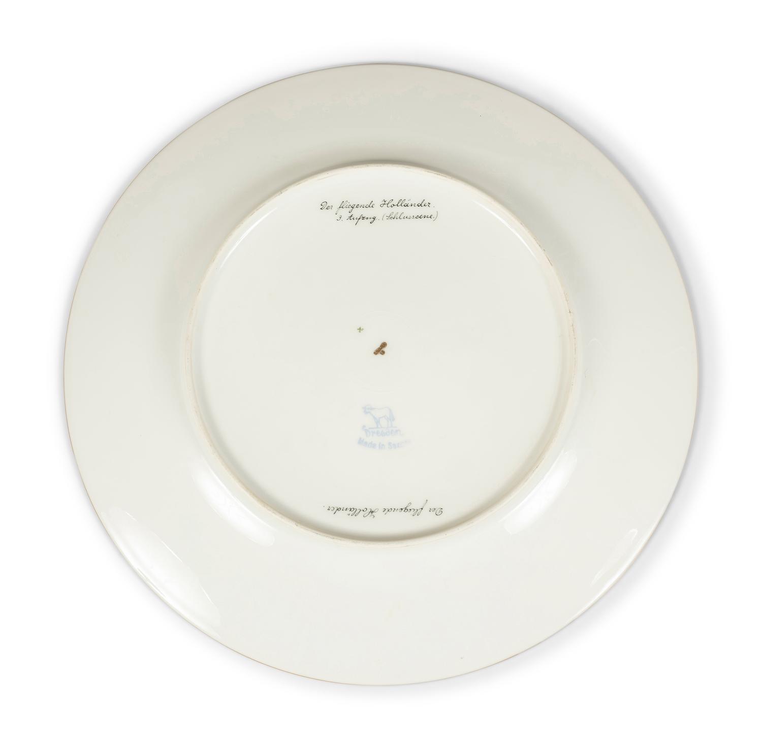Eleven Dresden Ambrosius Lamm Porcelain Opera Cabinet Plates