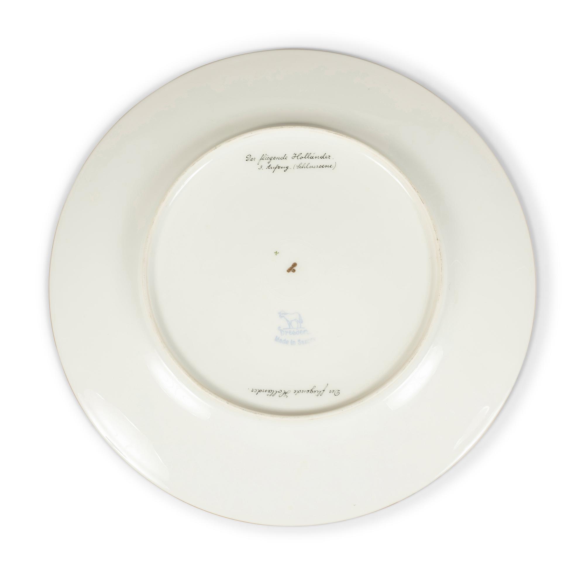 Eleven Dresden Ambrosius Lamm Porcelain Opera Cabinet Plates