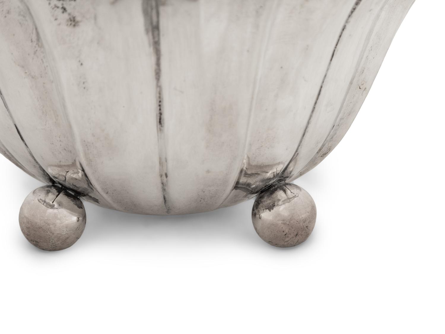 A Continental Silver Fluted Bowl