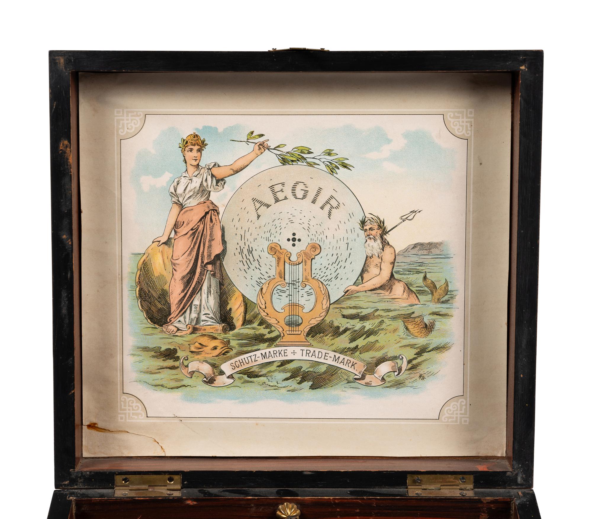 An Aegir 8 7/16-Inch Disk Music Box