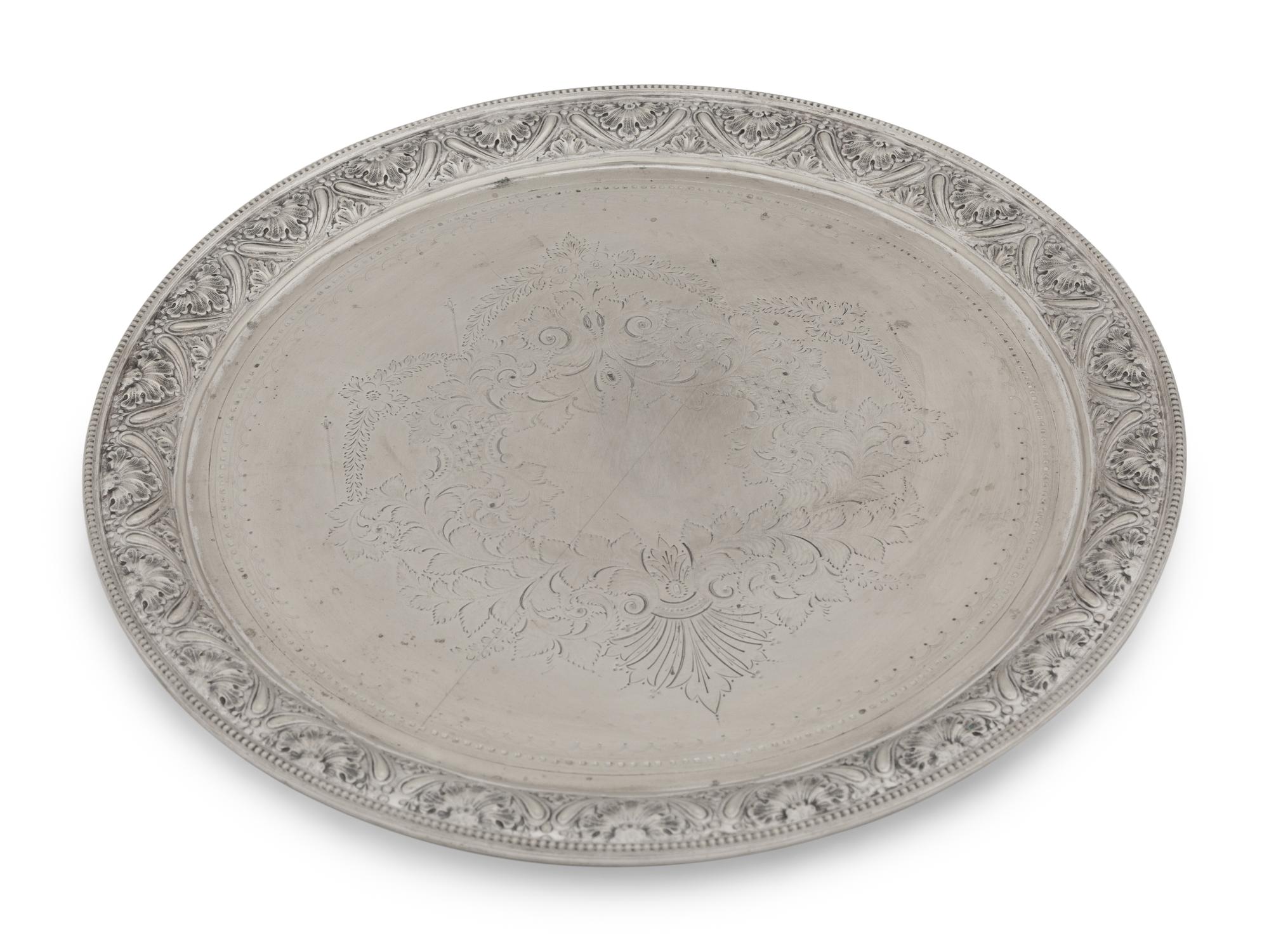 A Group of Silver-Plate Trays